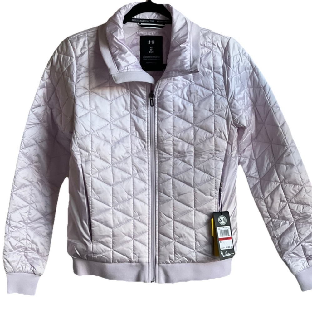 Under Armour Women's Cold Gear Reactor Light Purple Quilted Puffer Jacket NWT - Picture 2 of 16